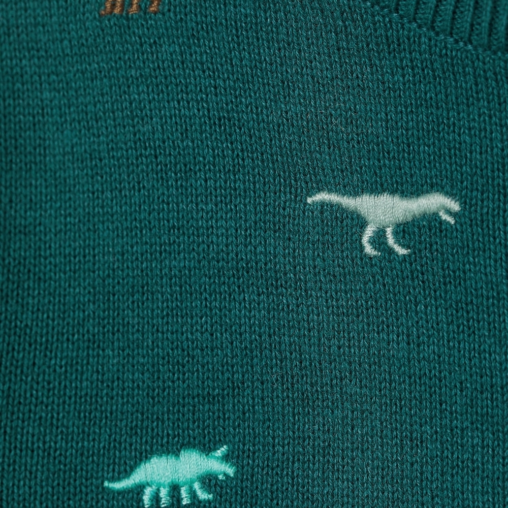 H&M Kids Teal Sweater with Dinosaur Pattern - Picture 3 of 9